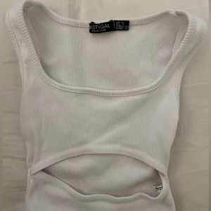 Nasty gal ribbed cut out top